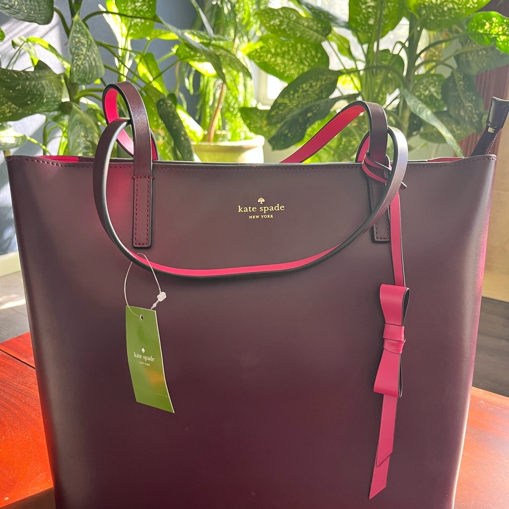 kate spade Dark Purple and Bright Pink Tote